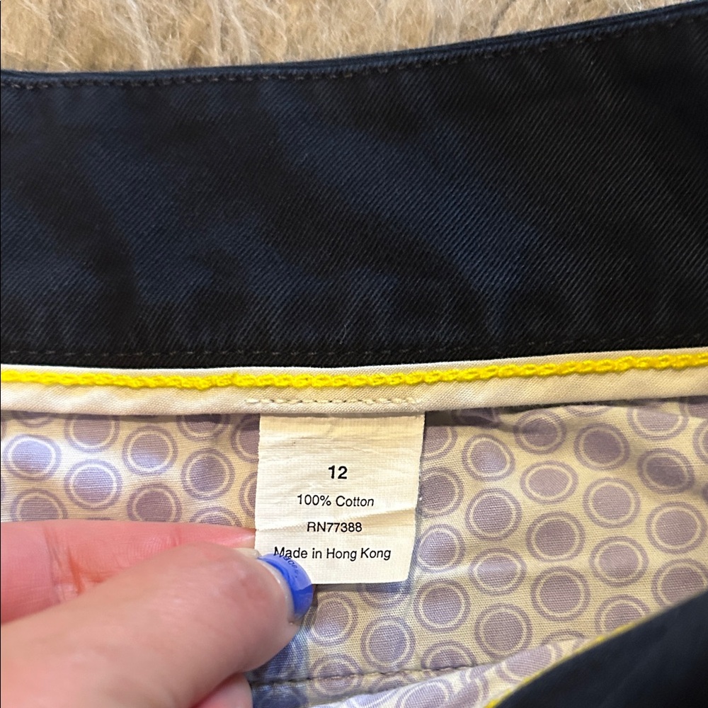 J. Crew Classic Twill Chino Favorite Fit Women’s Navy Blue Cropped Cotton‎ Pants - Picture 4 of 6